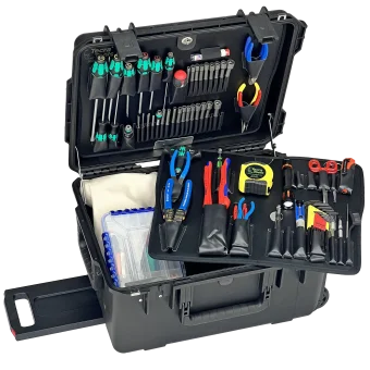 Master Tech Biomedical Repair Tool Kit in PWLL 11" Black Wheeled Tool Case