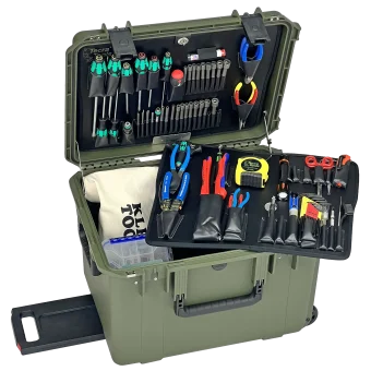 Master Tech Biomedical Repair Tool Kit in PWXD 14" Olive Drab Wheeled Tool Case