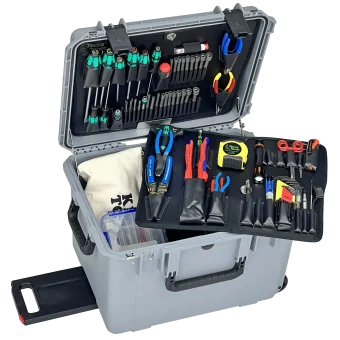 Master Tech Biomedical Repair Tool Kit in PWXG 14" Gray Wheeled Tool Case