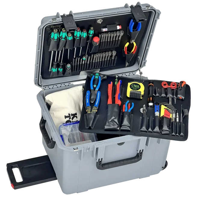 Master Tech Biomedical Repair Tool Kit in PWXG 14" Gray Wheeled Tool Case