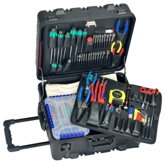 Master Tech Biomedical Repair Tool Kit in 10" SWLB Black Wheeled TSA Lock Tool Case