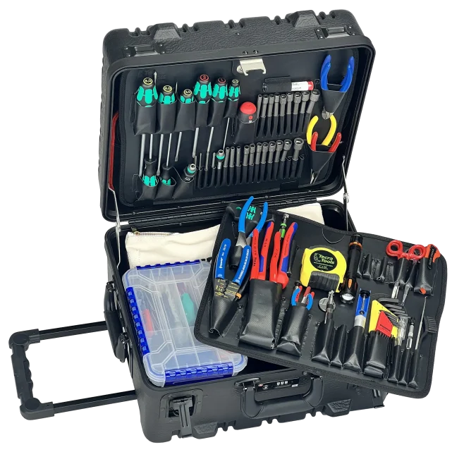 Master Tech Biomedical Repair Tool Kit in 10" SWLB Black Wheeled TSA Lock Tool Case