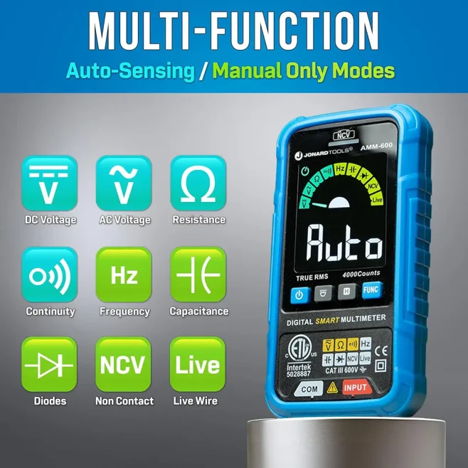 Jonard 600V Auto Intelligent Digital Multimeter