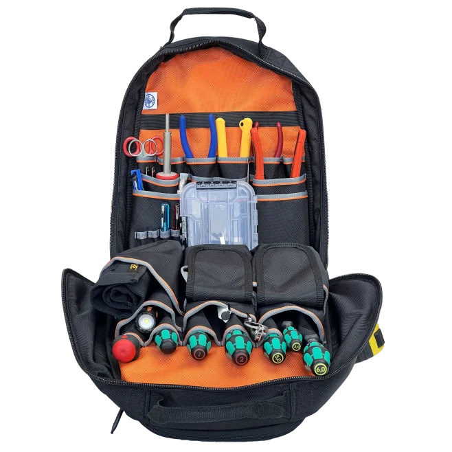 Field Engineers Tool Kit in Klein Backpack Tool Case