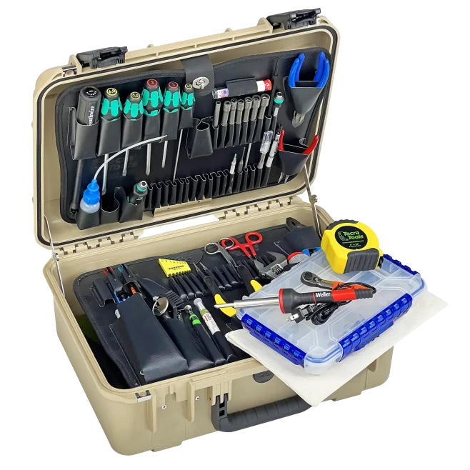 Biomedical Repair Tool Kit in 7" PLT Lifetime Warranty Desert Tan Tool Case