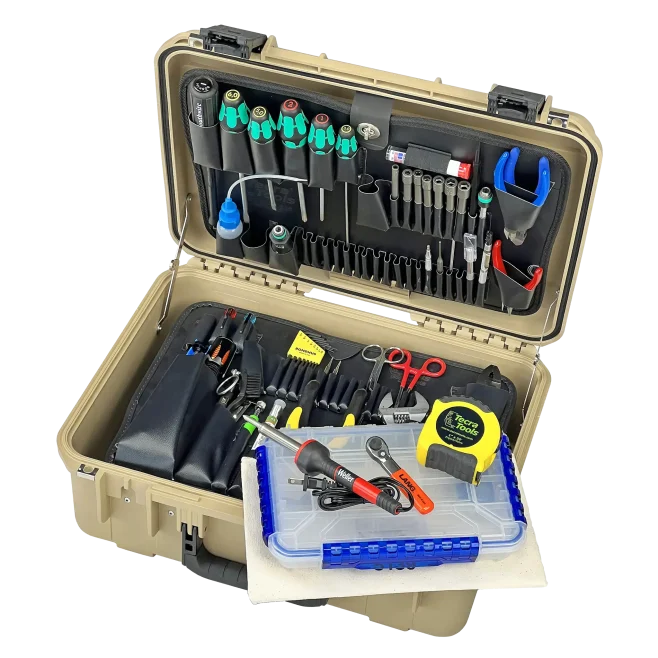 Biomedical Repair Tool Kit in 7" PLT Lifetime Warranty Desert Tan Tool Case