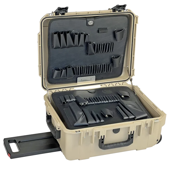 8" Lifetime Warranty Wheeled Desert Tan Tool Case